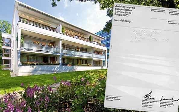 Unser Projekt Seniorenwohnungen in Sonnenberg wurde mit dem »Architekturpreis Beispielhaftes Barrierefreies Bauen 2007« ausgezeichnet. 